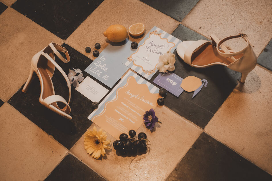 Foulard sur-mesure illustr&eacute;, photo de r&eacute;alisation