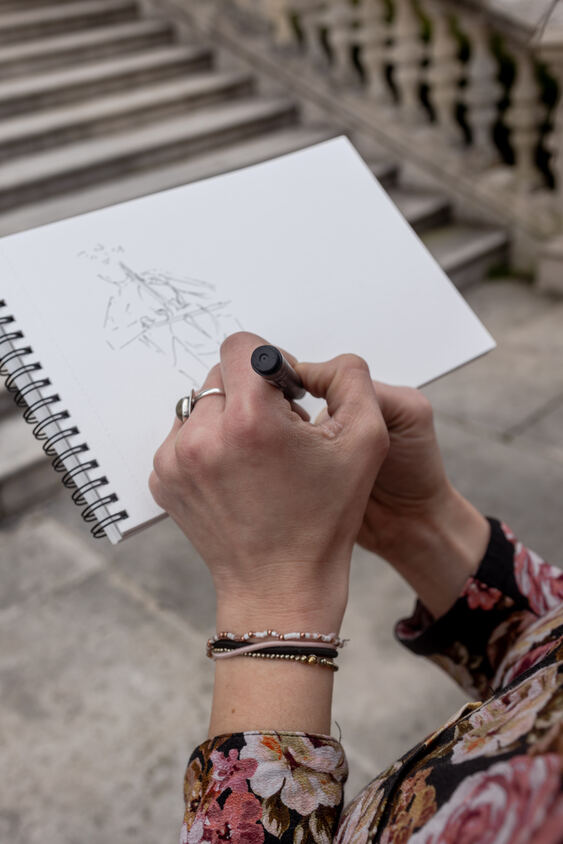 Portrait de maison illustr&eacute;, photo de r&eacute;alisation