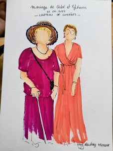 Portrait live sketching r&eacute;alis&eacute; lors d&rsquo;un mariage