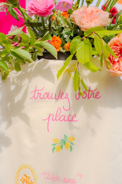 Plan de table de mariage illustré