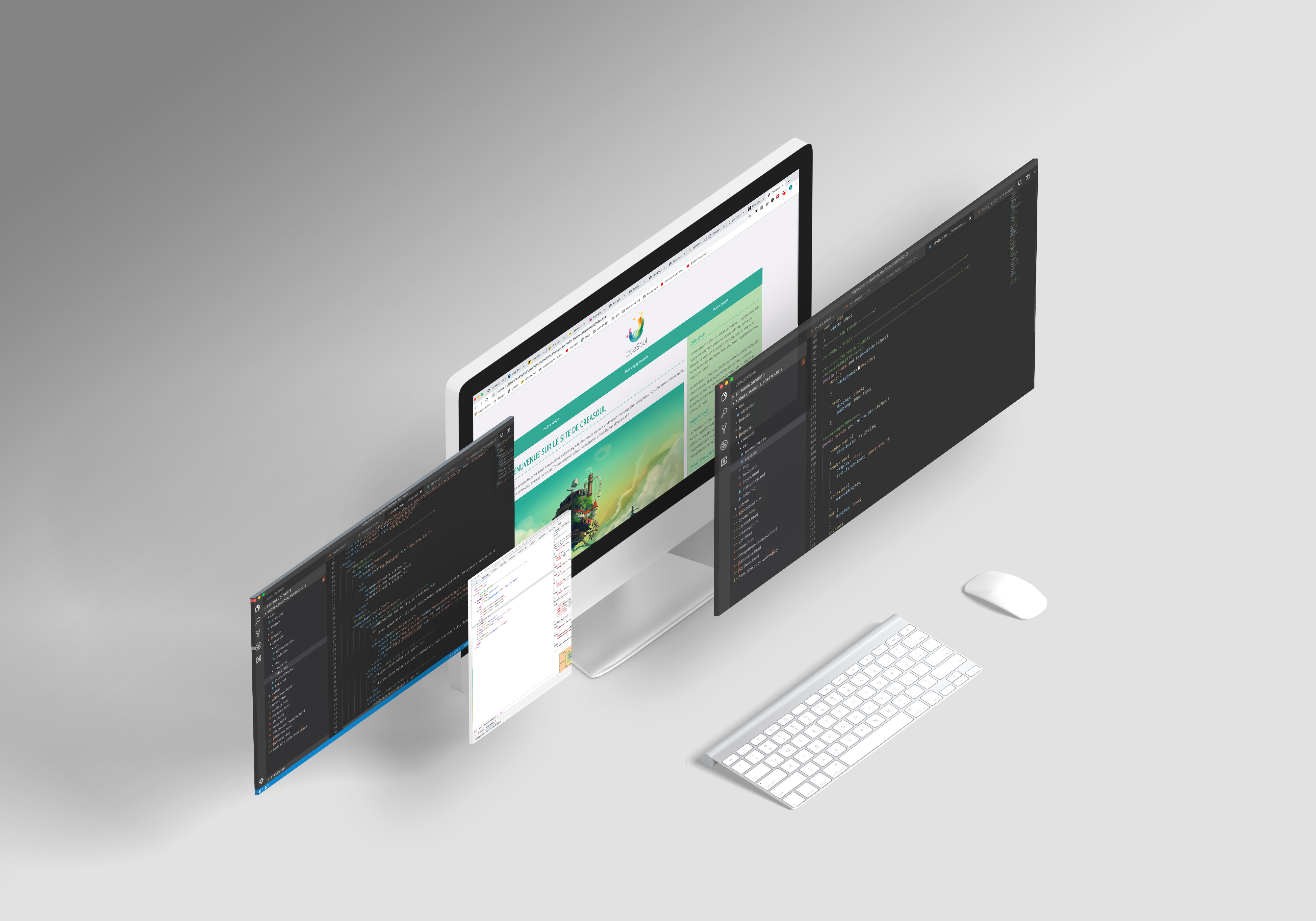 page d'intégration en HTML et CSS